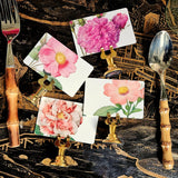 Rose Garden - Custom Place Cards - Upright - The Punctilious Mr. P's Place Card Co.