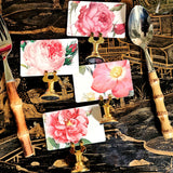 Rose Garden - Custom Place Cards - Upright - The Punctilious Mr. P's Place Card Co.