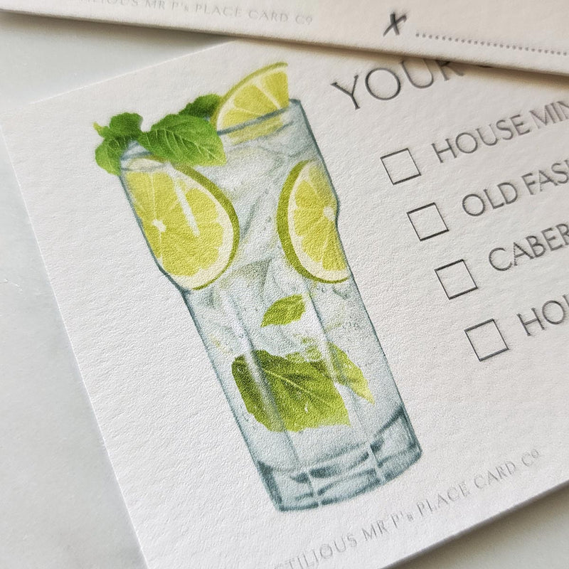 Custom Cocktail Cards