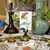 The Punctilious Mr. P's Place Card Co. 'Moth + Twig' custom place cards on a tablescape with hand painted porcelain china