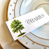 American Sycamore Tree - Custom Place Cards - Laydown - The Punctilious Mr. P's Place Card Co.