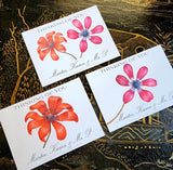 Anemones - Custom Gift Notes - The Punctilious Mr. P's Place Card Co.