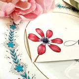 Anemones - Custom Place Cards - Laydown - The Punctilious Mr. P's Place Card Co.