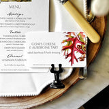 Autumn Tableau - Custom Buffet Tags s/12 - The Punctilious Mr. P's Place Card Co.
