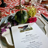 Autumn Tableau - Custom Menu Cards - s/4 - The Punctilious Mr. P's Place Card Co.