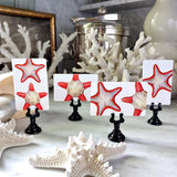 Bicolor Starfish - Custom Place Cards - Upright - The Punctilious Mr. P's Place Card Co.