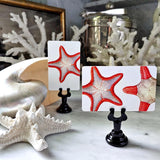 Bicolor Starfish - Custom Place Cards - Upright - The Punctilious Mr. P's Place Card Co.