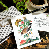 Birds, Berries and Butterflies - Pack of Custom Note Cards - The Punctilious Mr. P's Place Card Co.