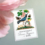 Birds, Berries & Butterflies - Custom Bookplate - The Punctilious Mr. P's Place Card Co.