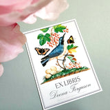 Birds, Berries & Butterflies - Custom Bookplate - The Punctilious Mr. P's Place Card Co.