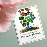 Birds, Berries & Butterflies - Custom Bookplate - The Punctilious Mr. P's Place Card Co.