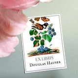 Birds, Berries & Butterflies - Custom Bookplate - The Punctilious Mr. P's Place Card Co.
