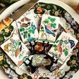 Birds, Berries & Butterflies - Custom Place Cards - Upright - The Punctilious Mr. P's Place Card Co.