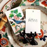 Birds, Berries & Butterflies - Custom Place Cards - Upright - The Punctilious Mr. P's Place Card Co.
