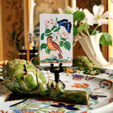 Birds, Berries & Butterflies - Custom Place Cards - Upright - The Punctilious Mr. P's Place Card Co.