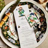 Birds, Berries & Butterflies Menu Cards - s/4 - The Punctilious Mr. P's Place Card Co.