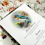 Birds of India - Custom Menu Cards - s/4 - The Punctilious Mr. P's Place Card Co.