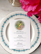 Birds of India - Custom Place Cards - Upright - The Punctilious Mr. P's Place Card Co.