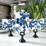 Blue and White - Custom Place Cards - Upright - The Punctilious Mr. P's Place Card Co.