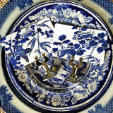 Blue and White - Custom Place Cards - Upright - The Punctilious Mr. P's Place Card Co.