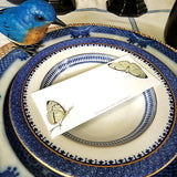 Blue Butterflies - Custom Place Cards - Laydown - The Punctilious Mr. P's Place Card Co.