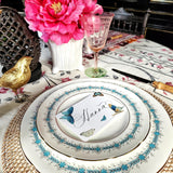 Blue Butterflies - Custom Place Cards - Laydown - The Punctilious Mr. P's Place Card Co.
