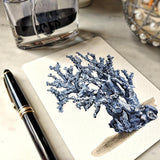 Blue Seaweed & Coral - Pack of Custom Note Cards - The Punctilious Mr. P's Place Card Co.