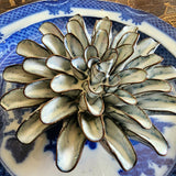 Ceramic Blossom - Aster - Carrara Bleu - The Punctilious Mr. P's Place Card Co.