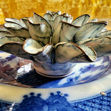 Ceramic Blossom - Aster - Carrara Bleu - The Punctilious Mr. P's Place Card Co.