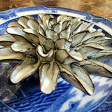 Ceramic Blossom - Aster - Carrara Bleu - The Punctilious Mr. P's Place Card Co.