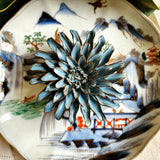 Ceramic Blossom - Aster - Slate - The Punctilious Mr. P's Place Card Co.