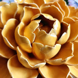 Ceramic Blossom - Grand Peony - Citrus - The Punctilious Mr. P's Place Card Co.