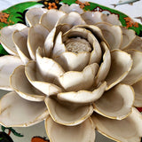 Ceramic Blossom: Grand Peony - Ivory - The Punctilious Mr. P's Place Card Co.