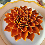 Ceramic Blossom: Jomanda Dahlia - Rust - The Punctilious Mr. P's Place Card Co.