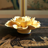 Ceramic Blossom - Petite Peony - Citrus - The Punctilious Mr. P's Place Card Co.