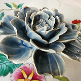Ceramic Blossom: Petite Peony - Misty Blue - The Punctilious Mr. P's Place Card Co.