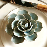 Ceramic Blossom - Ranunculus - Celadon - The Punctilious Mr. P's Place Card Co.