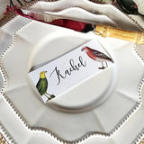 Chromatic Cuckoo - Custom Place Cards - Laydown - The Punctilious Mr. P's Place Card Co.