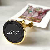 Coronet Nouveau - Custom Place Cards - Upright - The Punctilious Mr. P's Place Card Co.