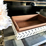 Curio Box Bone - Herringbone - The Punctilious Mr. P's Place Card Co.