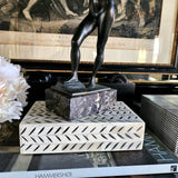 Curio Box Bone - Herringbone - The Punctilious Mr. P's Place Card Co.