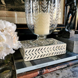 Curio Box Bone - Herringbone - The Punctilious Mr. P's Place Card Co.