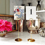 Custom Table Number Cards s/4 - The Punctilious Mr. P's Place Card Co.