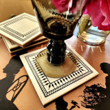 Delos Drinks Coasters s/4 - The Punctilious Mr. P's Place Card Co.