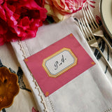 Envoy: Aubergine - Custom Place Cards - Laydown Event Size - The Punctilious Mr. P's Place Card Co.