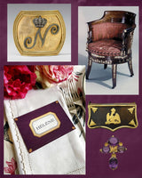 Envoy: Aubergine - Custom Place Cards - Laydown Event Size - The Punctilious Mr. P's Place Card Co.