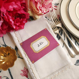 Envoy: Aubergine - Custom Place Cards - Laydown Event Size - The Punctilious Mr. P's Place Card Co.