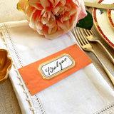 Envoy: Melon - Custom Place Cards - Laydown - The Punctilious Mr. P's Place Card Co.