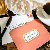 Envoy: Melon - Custom Thank You Note Cards - The Punctilious Mr. P's Place Card Co.