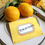 Envoy: Soleil - Custom Place Cards - Laydown Event Size - The Punctilious Mr. P's Place Card Co.